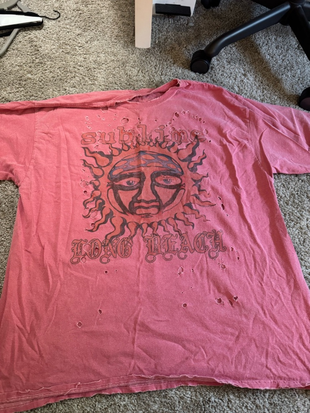 Sublime Long Beach Graphic Short Sleeve Tee - Pink